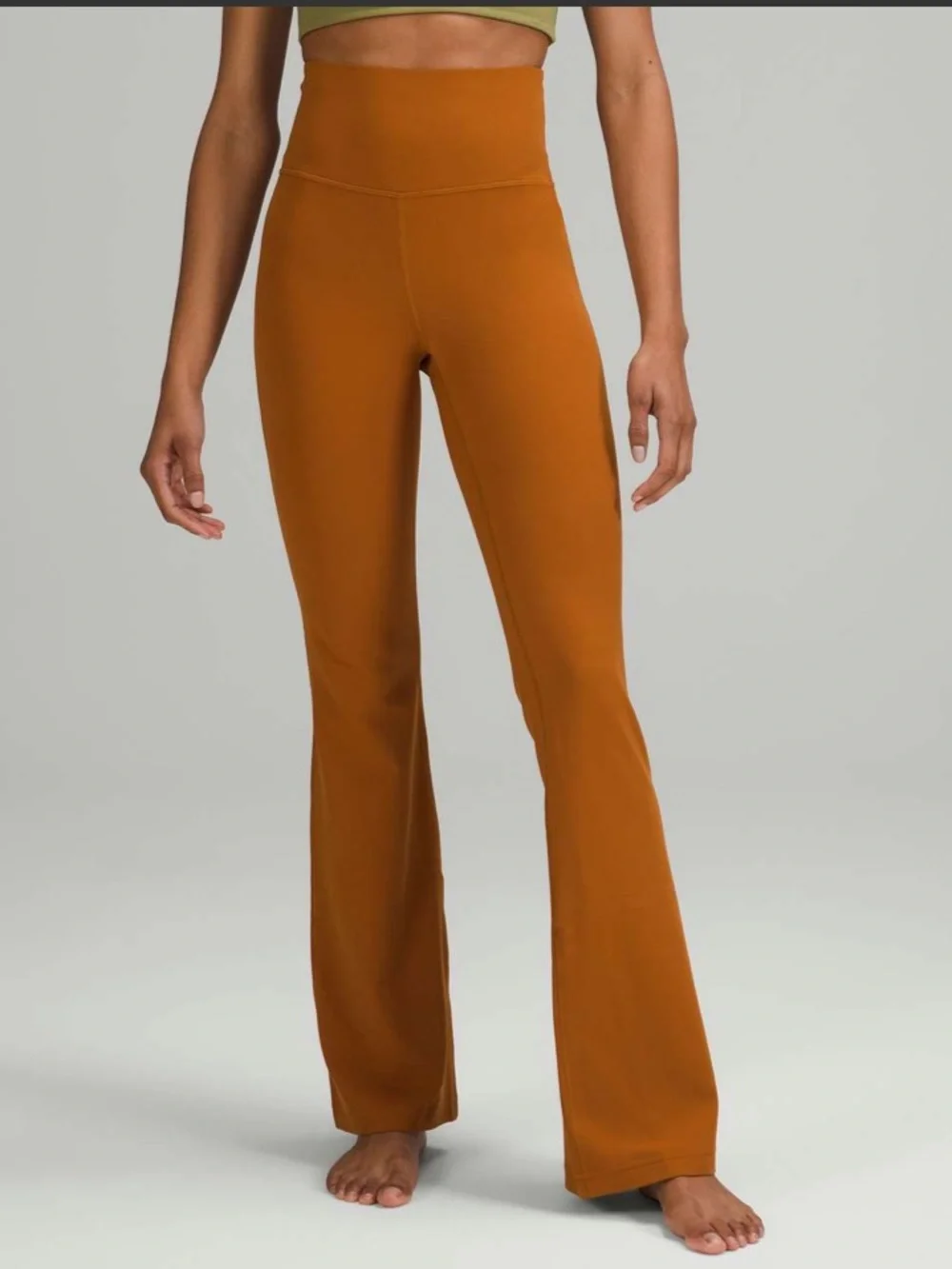 Lululemon Groove Nulu super high rise flare pant W5DKMS butternut brown 10